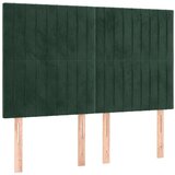 vidaXL Box spring postelja z vzmetnico temno zelen 140x190 c | Shoptok.si