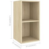  Zidni TV ormarić boja hrasta sonome 37 x 37 x 72 cm od iverice | shoptok.hr