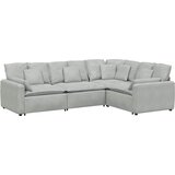  Modularna sofa s jastucima, baršunasta, svijetlosiva | Shoptok.si