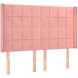  LED uzglavlje ružičasto 147x16x118/128 cm baršunasto | shoptok.hr
