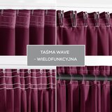 AmeliaHome curtain BLACKOUT color violet style classic tape type of material - textiles blackout 140x270 | shoptok.hr