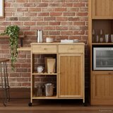  Kuhinjska Kolica s Kotačima Prirodna 90 5 x 36 x 86 5 cm Bambus | shoptok.hr