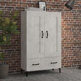  Visoka komoda siva boja betona 70x31x115 cm konstruirano drvo Cijene