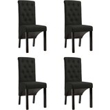 Maison Chic Jedilni stoli - Vzorci stoli 4 kosi črno blago A708, (22032527) | Shoptok.si