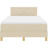  LED Box Spring Krevet s jastukom Krema 120 x 190 cm tkanina | shoptok.hr