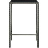  3-dijelni vrtni barski set od poliratana s jastucima sivi Siva 70 cm table length | Shoptok.si