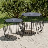 Modern Living Set Vrtnih Mizic Ava, Črna, 2-Delno | Shoptok.si