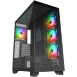  Kucište gaming RAMPAGE HYDRA V1 BLACK Type-C+USB3.0+USB2.0 4*ARGB Fan+Hub E-ATX Exclusive Gaming | Eponuda.ba