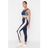 Trendyol Navy Blue Color Block Shaper Sports Leggings | shoptok.hr