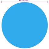  Plutajući Okrugli PE Solarni Pokrivač za Bazen 381 cm Plavi | shoptok.hr