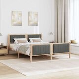 vidaXL Okvir kreveta smeđe i tamnosivo 160 x 200 cm Masivna borovina | shoptok.hr