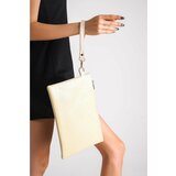 Capone Outfitters Capone Patent Leather Snake Pattern Paris Beige Women's Clutch Bag Cene
