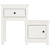  Noćni ormarić bijeli 79,5 x 38 x 65,5 cm od masivne borovine | shoptok.hr