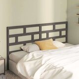  Posteljno vzglavje sivo 206x4x100 cm trdna borovina, (20647229) | Shoptok.si
