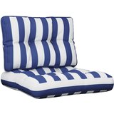 vidaXL Blazina za kavč iz palet 2 kosa modro-bele črte blago, (21060903) | Shoptok.si