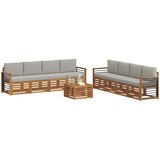  Set vanjskih sofa 9 kom. Prirodna i svjetlosiva | shoptok.hr