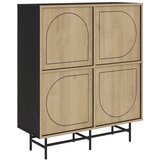 Marckeric Crni/u prirodnoj boji ormarić u dekoru hrasta 100x118 cm Giana – | shoptok.hr