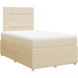  Krevet box spring s madracem krem 120 x 190 cm od tkanine Slike