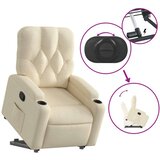 vidaXL Naslanjač s funkcijo vstajanja krem blago, (20927742) | Shoptok.si
