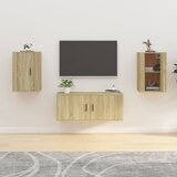 The Living Store Stenska TV omarica 2 kosa sonoma hrast 40x34,5x60 cm - Stenska TV Omarica, (21375228) Cene