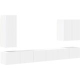  Set zidnog ormarića za TV Zidne 6 pcs Bijelo | shoptok.hr