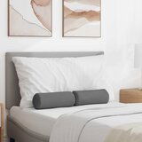 vidaXL Blazine 2 pcs Temno siva Ø 15 x 40 cm blago | Shoptok.si