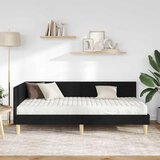  Kutni krevetni okvir s madracem 2 kom. Crna 80 x 200 cm tkanina | Shoptok.si