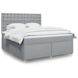  Krevet s oprugama i madracem svjetlosivi 180x200 cm od tkanine | shoptok.hr