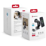 forcell bežični punjač qi 3in1 15W magsafe (sail mag) crni | ePonuda.com