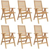  Stolica 6 pcs Smeđa 64.5 x 52 x 108 cm Čvrsto teak drvo | shoptok.hr