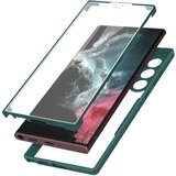 AVIZAR Ovitek Samsung Galaxy S22 Ultra, zadnji del iz pleksiglasa z zelen obrobo, (20616627) | Shoptok.si