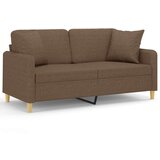  Dvosjed s ukrasnim jastucima smeđi 140 cm od tkanine | shoptok.hr