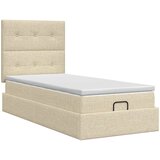  Podesivi krevet s madracem Krem 80 x 200 cm Tkanina Slike
