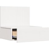 vidaXL Stenska nočna omarica Bela 42 x 32.5 x 40 cm Masivno borovo les | Shoptok.si
