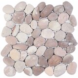  Kamenčići Bež i svijetlo ružičasta 30 x 30 cm Rijeka kamenčić | shoptok.hr
