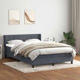 vidaXL Box Spring krevet s madracem tamno sivi 140x220 cm samt | shoptok.hr