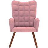 vidaXL Stol za sproščanje roza žamet | Shoptok.si