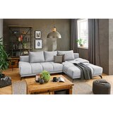 Hom`in KOTNA SEDEŽNA GARNITURA, šenilja svetlo siva | Shoptok.si