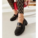 Gemre Black block heel loafers Sherie Cijene