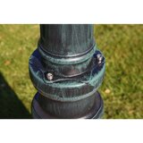 vidaXL Vrtna stupna svjetiljka 215 cm tamnozelena/crna aluminijska | shoptok.hr