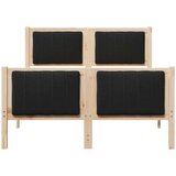 vidaXL Okvir kreveta Smeđa i crna 120 x 200 cm Masivna borovina | shoptok.hr