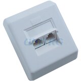 Utičnica Cat6 2xRJ45 nadžbukna | shoptok.hr