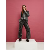 Koton Shiny Foil Printed Sweater Knit Pattern Long Sleeve Crew Neck | ePonuda.com