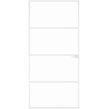 Sobna vrata bijela 93x201,5 cm kaljeno staklo i aluminij tanka | shoptok.hr