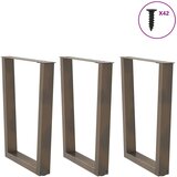  Noge za blagovaonski stol V-oblik 3 kom Prirodni čelik 70 x (72-73,3) cm Čelik | shoptok.hr