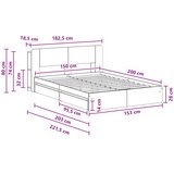  Okvir kreveta s pohranom s ladicama Hrast sonoma 150 x 200 cm | shoptok.hr