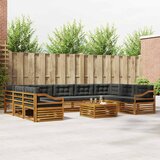  Set vanjskih sofa 10 kom. Prirodna i antracit | shoptok.hr