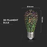  led 3D dekorativna sijalica filament ST64 E27/3W/230V 3000K | Eponuda.com