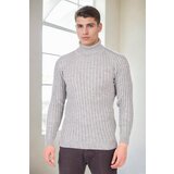 Dewberry 19295 Turtleneck Mens Sweater-LIGHT GREY Cijene
