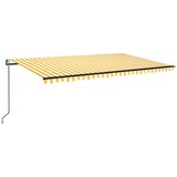  Automatska tenda sa senzorom LED 500x350 cm žuto-bijela | shoptok.hr